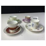 TEACUPS & SAUCERS NORITAKE, VALE ENGLAND