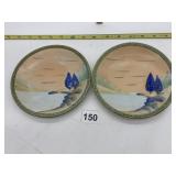 2 NIPPON HAND PAINTED PLATES