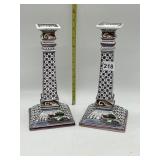 PORTUGAL POTTERY CANDLE STICKS ABSOLUTELY