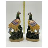PAIR OF PIGEON FIGURINES