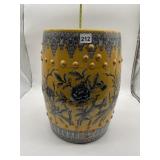 CHINESE 17" H X 11" D BRIGHT YELLOW GARDEN SEAT