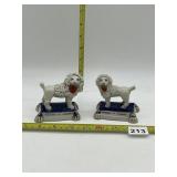 ANTIQUE GERMAN PORCELAIN CONFETTI POODLE PEAR