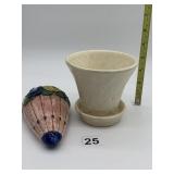 JAPAN WALL POCKET AND PLANTER W/ LINER