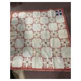 HAND STITCHED QUILT 72" X 69"