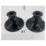 BLACK AMYTHEST CANDLE STICKS