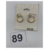 STERLING CREATIONS EARRINGS - STERLING W/ GOLD