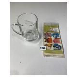 BOEING 747 CLEAR GLASS MUG AND VINTAGE ATLANTIC