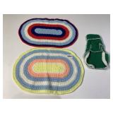 CROCHETED PIECES 16L X 10W AND SMALL DOG SWEATER