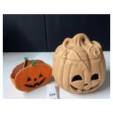 CLAY PUMPKIN 11" H