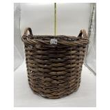 WOVEN WICKER DOUBLE HANDLE BASKET