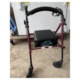 HEALTH LINE ROLLING CHAIR W/ STORAGE AND SEAT W/