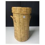 WOVEN BASKET WITH LID 22 H X 12 ROUND