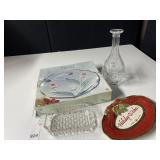 FITZ & FLOYD HOLIDAY DISH,  TIVOLI TULIP DISH,