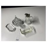 HERSHEY KISS CANDY DISH, PYREX MINI PAN, CANDLE