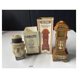 DECANTERS WC FIELDS, CLOCK, EMPTY