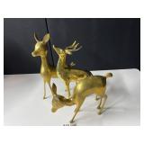 SOLID BRASS DEER LARGEST 15" H TO EAR TIP
