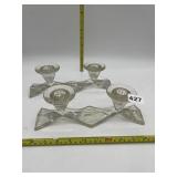 PAIR OF MATCHING ART DECO CANDLE HOLDERS