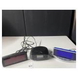 ALARM CLOCKS RADIO SHACK, TIMEX,