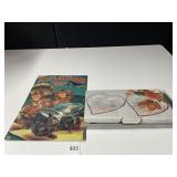 AVIATOR TIN SIGN, HEART DISHES