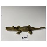 BRASS ALLIGATOR NUTCRACKER