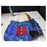 WOODEN ROLLING PIN, APRON, STAINLESS STEEL BOTTLE