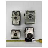 4 CAMERAS INCLUDING KODAK BROWNIE BULLS EYE