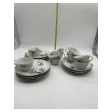 JAPAN CUP AND SAUCER SET INCLUDING 12 PLATES AND