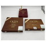 THREE WOOD CIGAR BOXES OLIVA