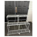 IRON 3 TIER PLANT STAND 39" W X 30" H X 24" D