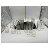 ASSORTED CLEAR VINTAGE GLASSES SOME MARKED HAZEL