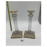 COLUMN CANDLE STICKS HAND PAINTED