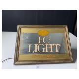 IC LIGHT BEER SIGN LIGHTED 20 X 14 WORKING