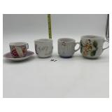 BABY CUP, DEMITASSE CUP/SAUCER, HAND PAINTED