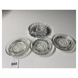 CRYSTAL & SHERIDAN ASHTRAYS
