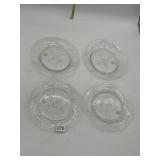 2 TIFFING GLASS 8.5" PLATES