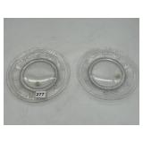 4 TIFFIN GLASS 8.5" D PLATES