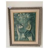 21X26.5 FRAMED PRINT SIGNED BOTTOM RIGHT RUBIN