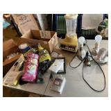 BLENDER, STEEL WOOL, NEW FLASK, BELL, PAINT BRUSH