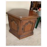 OCTAGONAL SIDE TABLE WITH STORAGE
