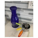 SET OF STAINLESS-STEEL MEASURING CUPS WITH