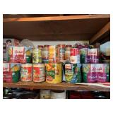 CLOSET CONTENTS INCLUDING COFFEE MAKER FOOD WHO