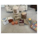 ASSORTED CANDLES INCLUDING CAKE CANDLE, BUNNY