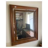 31X39 WOOD FRAMED WALL MIRROR