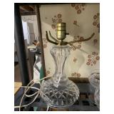 WATERFORD TABLE LAMP WITH DIAMOND PATTERN SHADE