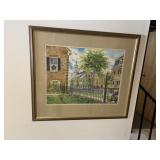 FRAMED WATERCOLOR BY FRED BEES 1980 SHOWING