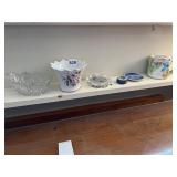 CANDY DISH AND PORCELAIN VASE, DENMARK SM. PLATE