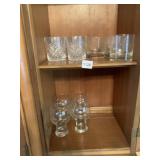 MONOGRAMMED ROCKS AND BEER GLASSES, 4 CRYSTAL