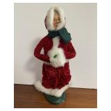 SANTA CLAUS FIGURE DRESSED IN RED VELVET SUIT