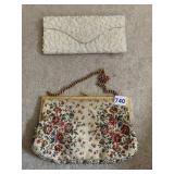 HAND BEADED AND MADE IN FRANCE VINTAGE CLUTCH
