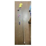 THREE TELESCOPING POLES WITH VARIOUS ATTACHMENTS